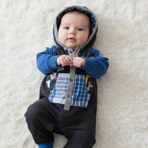 Disney Store Mickey Mouse Embroidered Hoodie Jumpsuit 3-6 Months (up to 68 cm)